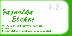 hajnalka elekes business card